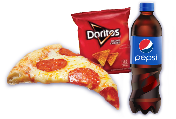 Pizza, Chips and Drink Combo