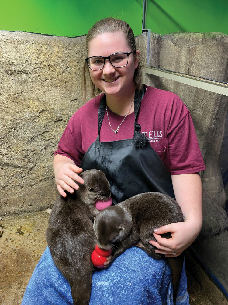employee with animals